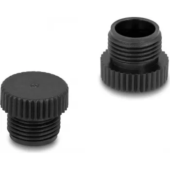 Delock tappo di protezione per connettore femmina M12, avvitabile, plastica, IP67 a prova di polvere e acqua, nero (60845)