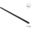 Delock profilo paraspigoli in PVC autoadesivo rigato 25 x 25 mm, 1 m, nero 18490