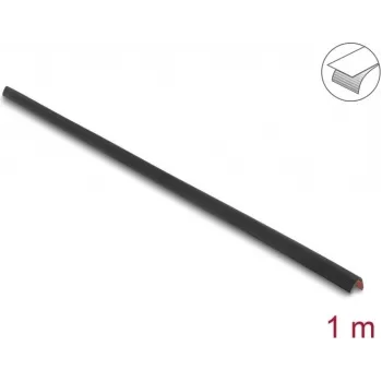 Delock profilo paraspigoli in PVC autoadesivo rigato 25 x 25 mm, 1 m, nero 18490