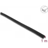 Delock Profilo paraspigoli in PVC autoadesivo rigato 35 x 35 mm, 1 m, nero 18491