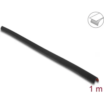 Delock Profilo paraspigoli in PVC autoadesivo rigato 35 x 35 mm, 1 m, nero 18491