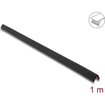 Delock Profilo paraspigoli in PVC autoadesivo rigato, 40 x 40 mm, 1 m, nero 18492