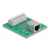 Delock presa RJ45 su morsettiera con pulsante per guida DIN 66992