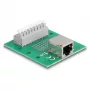 Delock presa RJ45 su morsettiera con pulsante per guida DIN 66992