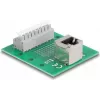 Delock Presa RJ45 su morsettiera con pulsante per guida DIN angolare (66993)