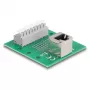 Delock Presa RJ45 su morsettiera con pulsante per guida DIN angolare (66993)