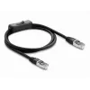 Delock cavo patch RJ45 Cat.6 F/UTP 1 m nero con interruttore