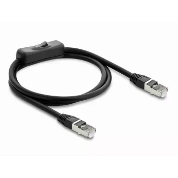 Delock cavo patch RJ45 Cat.6 F/UTP 1 m nero con interruttore