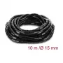 Delock Guaina a spirale 15 mm diametro 10 m Nero