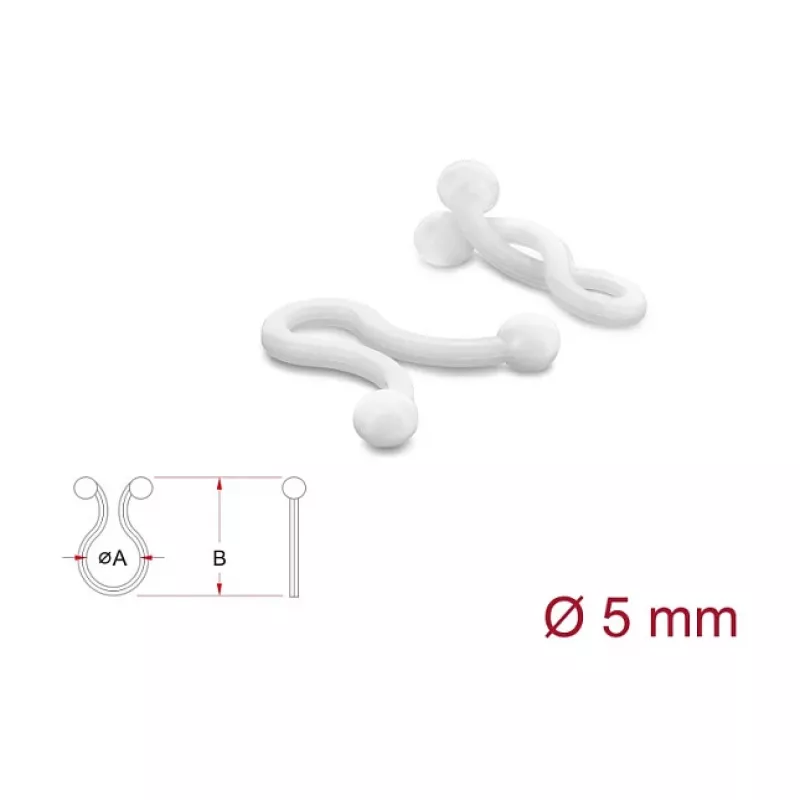 Delock spirale portacavi 5 mm trasparente, 100 pezzi