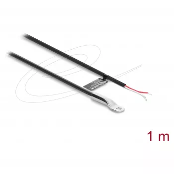 Delock cavo sensore di temperatura M4 NTC 10 kOhm B25/50 3950K 1 m PVC nero