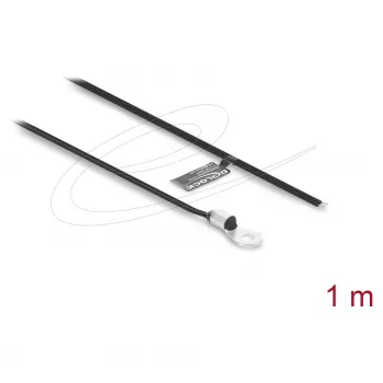 Delock cavo sensore di temperatura M4 con 2 terminali aperti, PVC flat B25/85 3435K 1 m