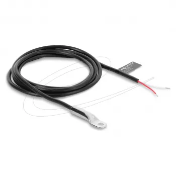 Delock cavo sensore di temperatura M4 con 2 estremità libere, PVC rotondo, B25/85 3435K, 1 m