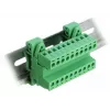 DELOCK set morsettiera per guida DIN 10 poli con passo 5,08 mm angolata