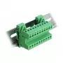 DELOCK set morsettiera per guida DIN 10 poli con passo 5,08 mm angolata
