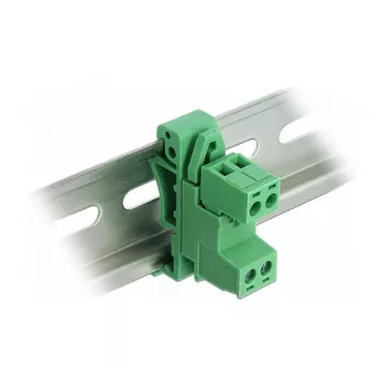 DELOCK set morsettiere per guida DIN 2 poli passo 5,08 mm angolare