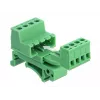 DeLOCK Set morsettiera per guida DIN 4 poli con passo 5,08 mm angolare