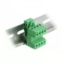 DeLOCK Set morsettiera per guida DIN 4 poli con passo 5,08 mm angolare