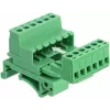 Delock set morsettiere per guida DIN 6 poli con passo 5,08 mm angolare