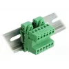 Delock set morsettiere per guida DIN 6 poli con passo 5,08 mm angolare