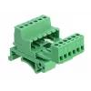 Delock set morsettiere per guida DIN 6 poli con passo 5,08 mm angolare