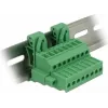 Delock set morsettiere per guida DIN 8 poli con fissaggio a vite