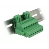 Delock set morsettiere per guida DIN 8 poli con fissaggio a vite