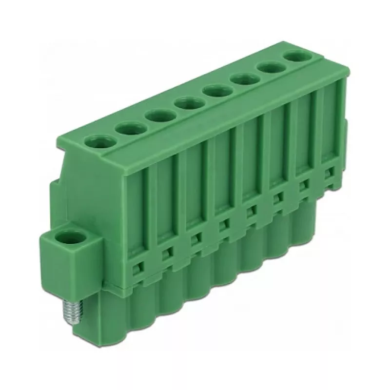 Delock set morsettiere per guida DIN 8 poli con fissaggio a vite
