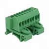 Delock set morsettiere per guida DIN 8 poli con fissaggio a vite