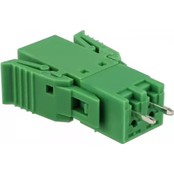 Delock set morsettiere per circuito stampato 2 poli passo 3,81 mm verticale (65968)