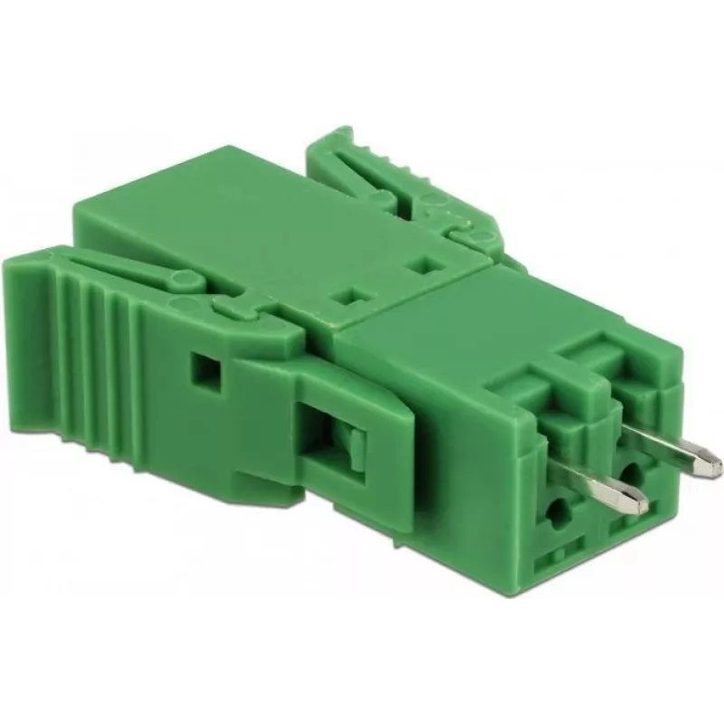 Delock set morsettiere per circuito stampato 2 poli passo 3,81 mm verticale (65968)