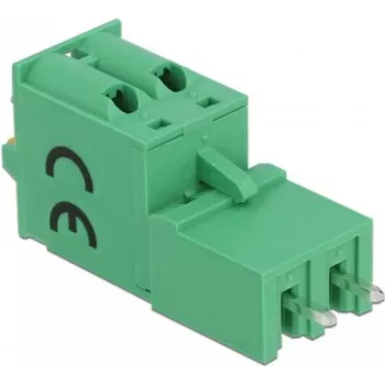 Delock set morsettiere per circuito stampato, 2 poli, passo 5,08 mm, verticale 66500