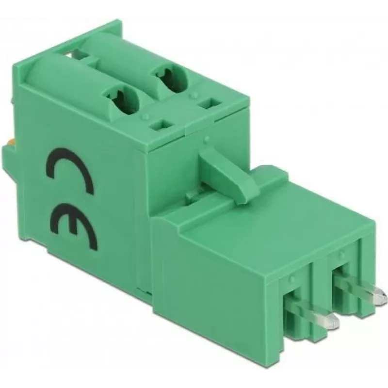 Delock set morsettiere per circuito stampato, 2 poli, passo 5,08 mm, verticale 66500