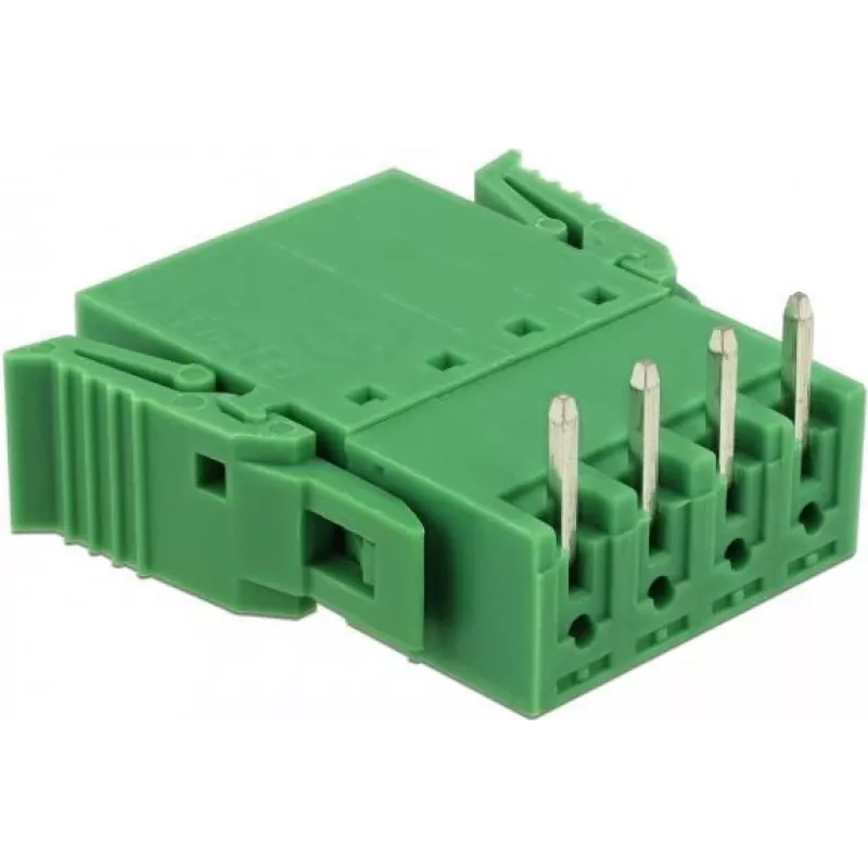 Delock set morsettiere per circuito stampato 4 poli passo 3,81 mm orizzontale (65954)