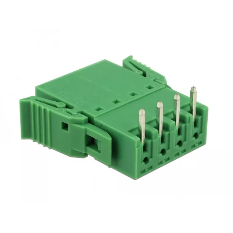Delock set morsettiere per circuito stampato 4 poli passo 3,81 mm orizzontale (65954)