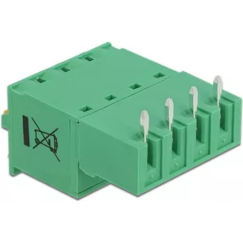 Delock set morsettiere per circuito stampato 4 poli passo 5,08 mm orizzontale 66506
