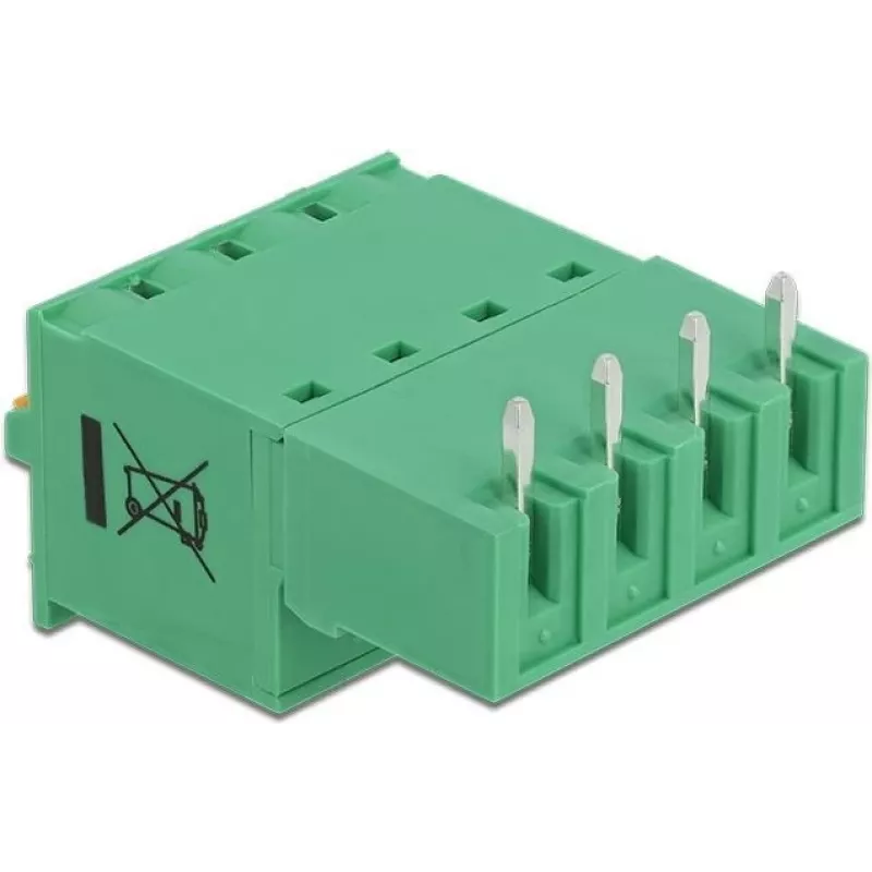 Delock set morsettiere per circuito stampato 4 poli passo 5,08 mm orizzontale 66506