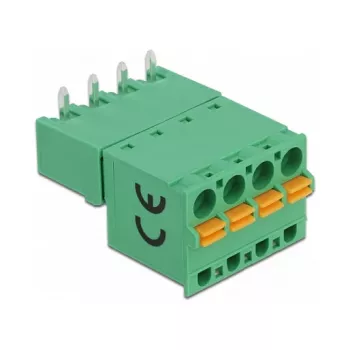 Delock set morsettiere per circuito stampato 4 poli passo 5,08 mm orizzontale 66506