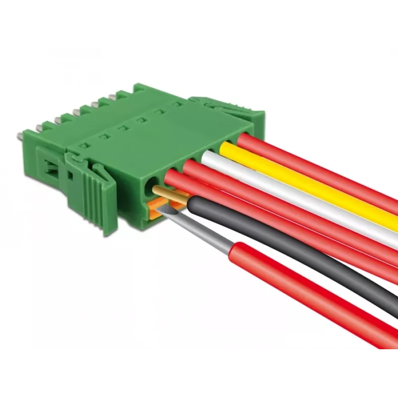 Delock set morsettiere per circuito stampato 6 poli passo 3,81 mm verticale (65972)