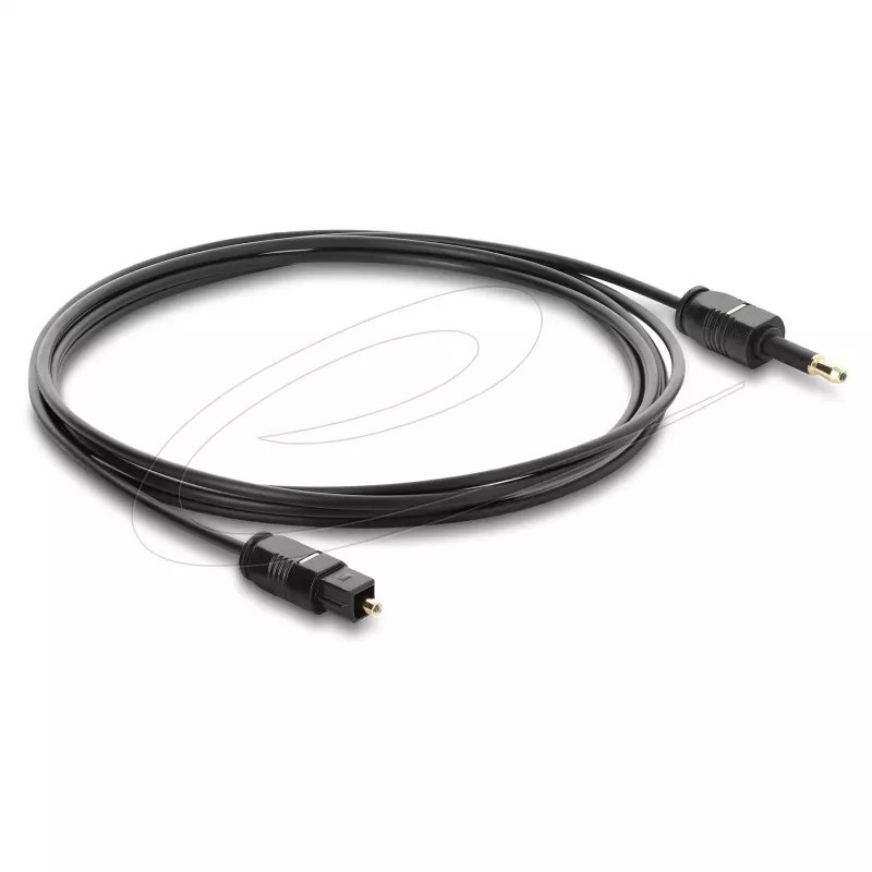 Delock cavo TOSLINK Mini TOSLINK connettore 3,5 mm a connettore TOSLINK, Ø 2,2 mm, 1,5 m, nero