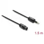 Delock cavo TOSLINK Mini TOSLINK connettore 3,5 mm a connettore TOSLINK, Ø 2,2 mm, 1,5 m, nero