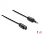 Cavo TOSLINK Delock Mini TOSLINK connettore maschio 3,5 mm su connettore maschio TOSLINK, Ø 2,2 mm, 1 m, nero