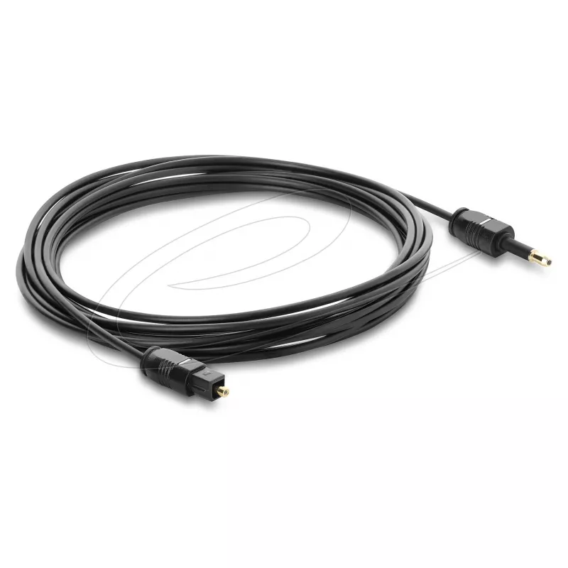 Delock cavo TOSLINK Mini TOSLINK connettore 3,5 mm a connettore TOSLINK, Ø 2,2 mm, 3 m, nero