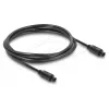 Delock cavo TOSLINK, connettore maschio su connettore maschio, diametro 4 mm, 1,5 m, nero