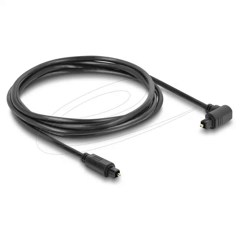 Delock cavo audio ottico digitale TOSLINK, 90° angolare a dritto, 1,5 m, 4 mm, nero