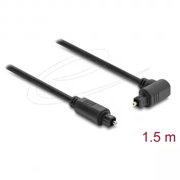 Delock cavo audio ottico digitale TOSLINK, 90° angolare a dritto, 1,5 m, 4 mm, nero