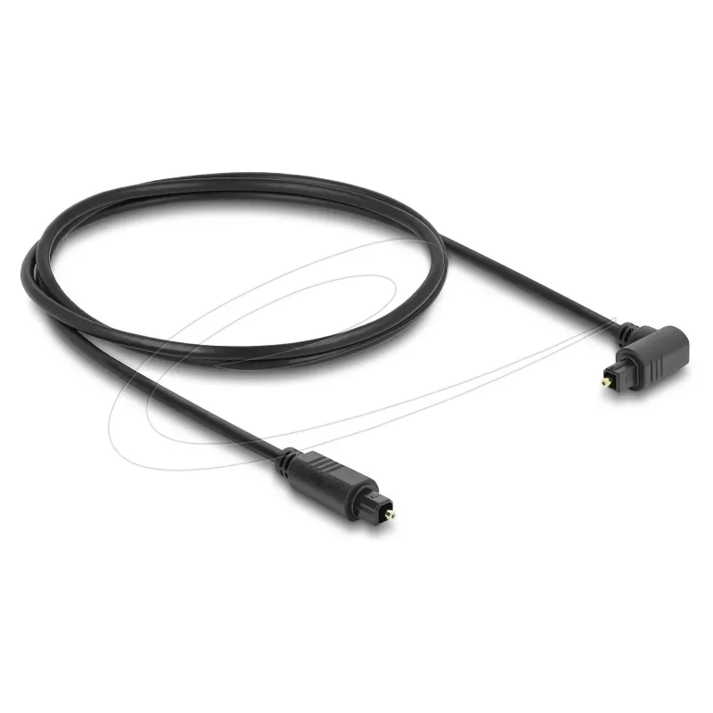 Delock cavo audio ottico TOSLINK 1m - 90° angolare su dritto - 4mm - nero