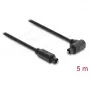 Delock Cavo audio ottico TOSLINK 5 m, connettore angolare 90° su dritto, 4 mm, nero