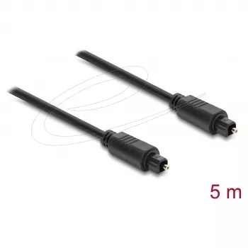 Delock cavo audio ottico TOSLINK – 5m, nero (maschio a maschio)
