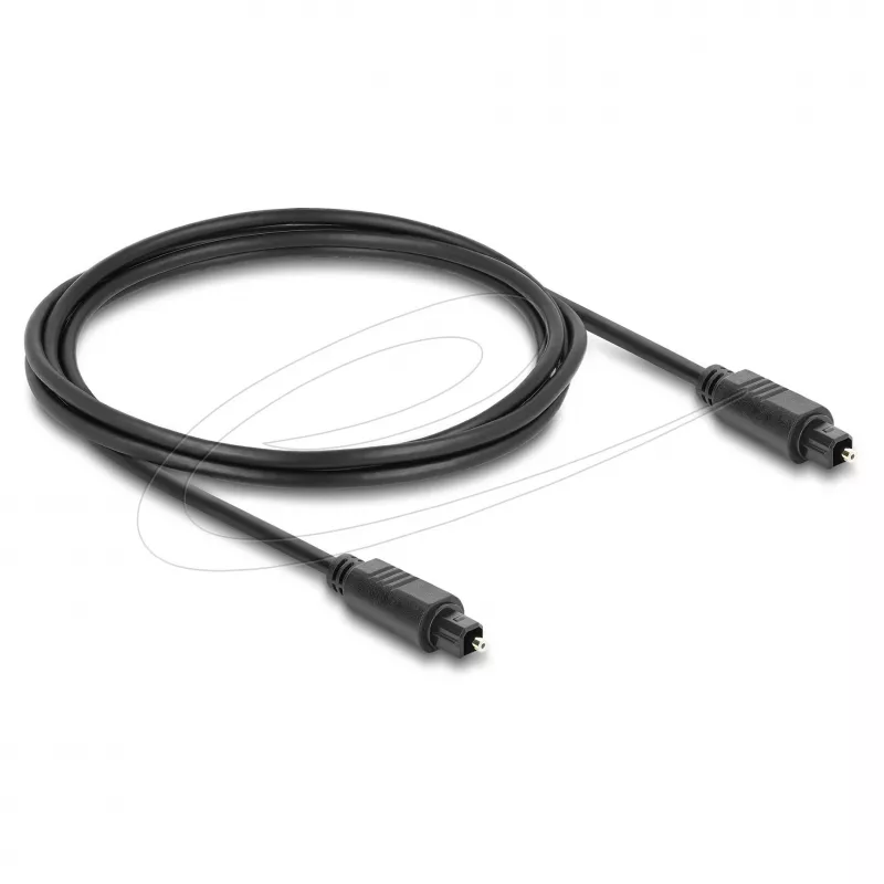 Delock cavo audio ottico TOSLINK, connettore maschio a maschio, 4 mm, 2 m, nero